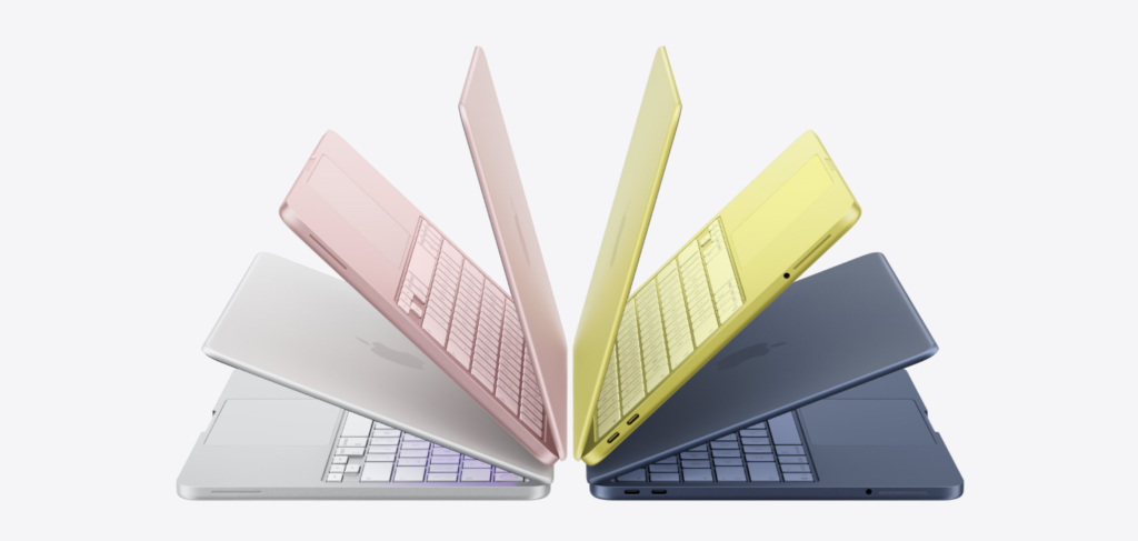 Macbook Neo with all colours
